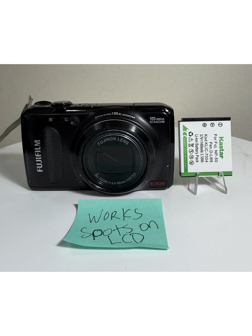 Fujifilm FinePix F500EXR 16MP Compact Digital Camera BLK 15x Zoom HD Spots LCD
